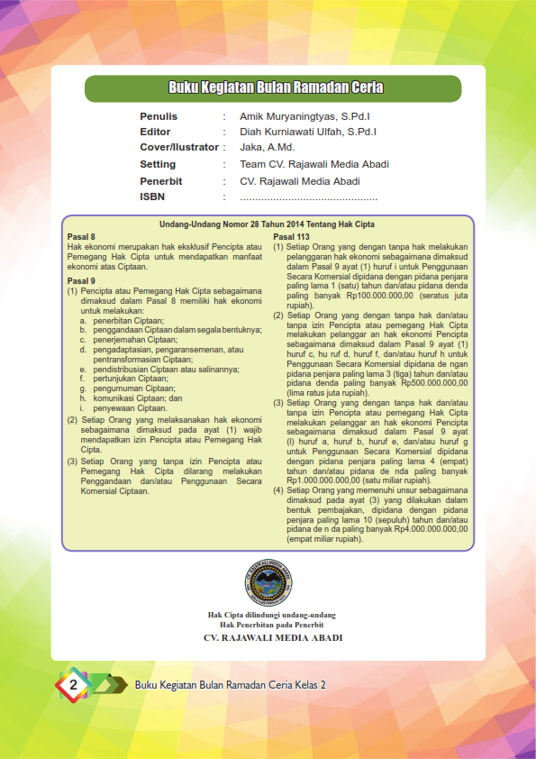 Buku Kegiatan Bulan Ramadan Ceria Untuk SD/MI Kelas 2 - Gambar 4