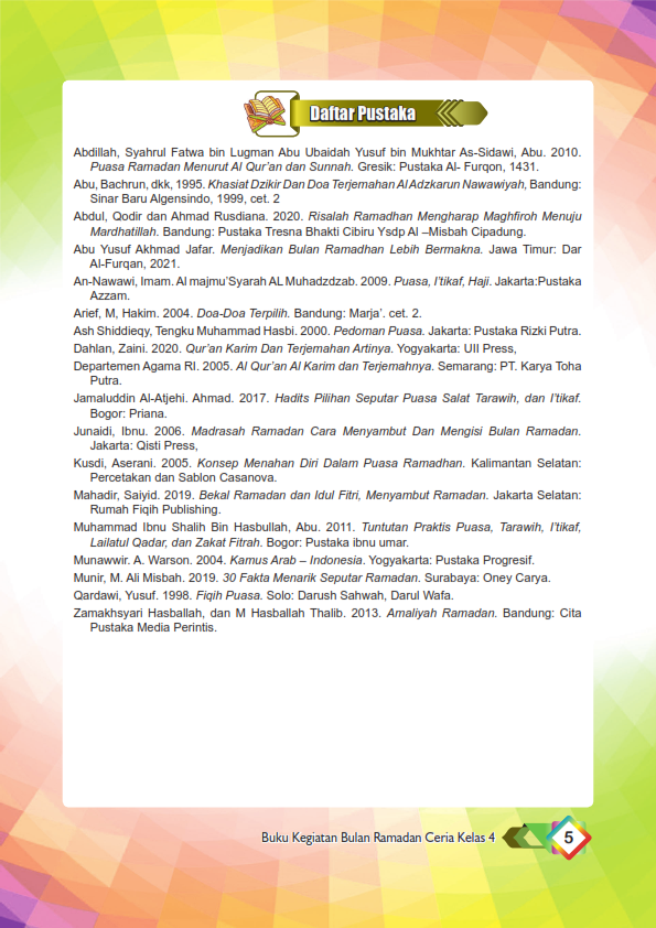 Buku Kegiatan Bulan Ramadan Ceria Untuk SD/MI Kelas 4 - Gambar 2
